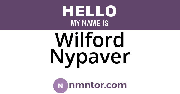 Wilford Nypaver