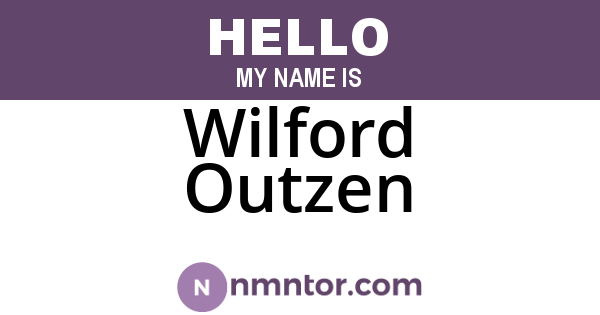 Wilford Outzen