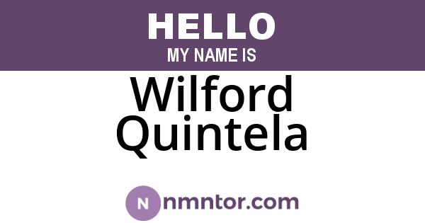 Wilford Quintela