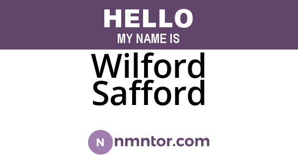 Wilford Safford