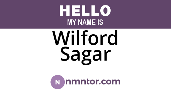 Wilford Sagar