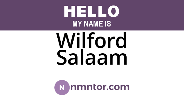 Wilford Salaam