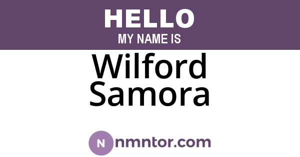 Wilford Samora