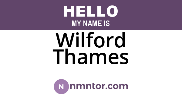 Wilford Thames