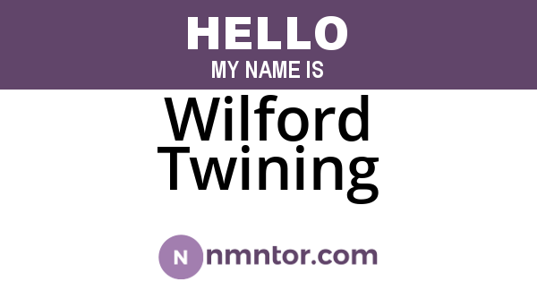 Wilford Twining