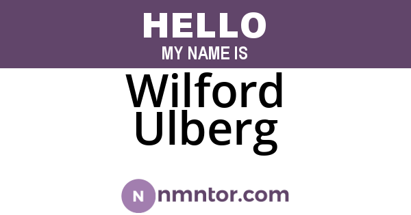 Wilford Ulberg