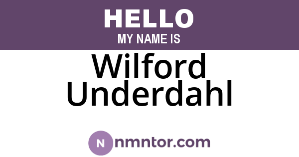 Wilford Underdahl
