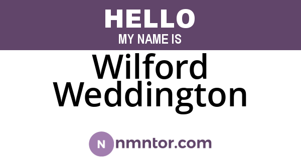 Wilford Weddington