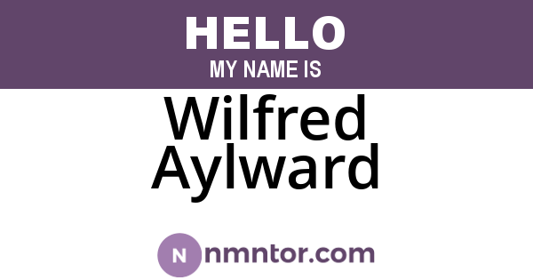 Wilfred Aylward