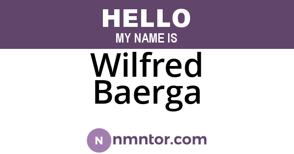 Wilfred Baerga