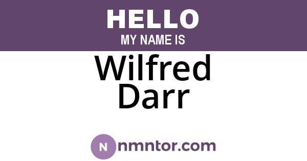 Wilfred Darr
