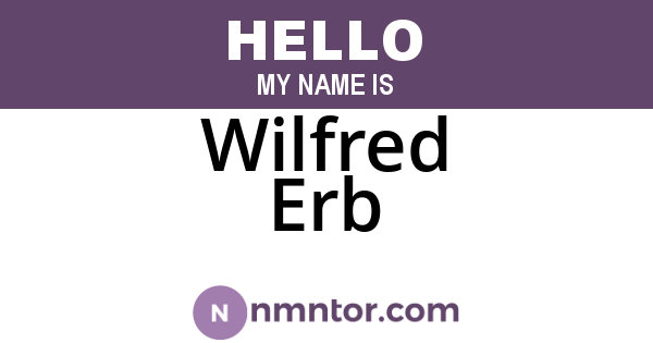 Wilfred Erb
