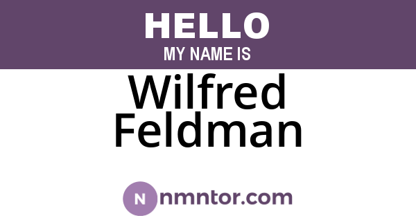 Wilfred Feldman