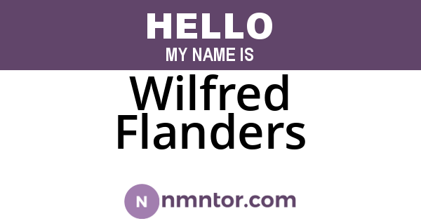 Wilfred Flanders