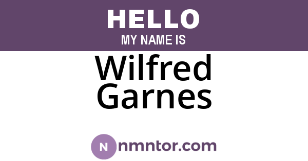 Wilfred Garnes