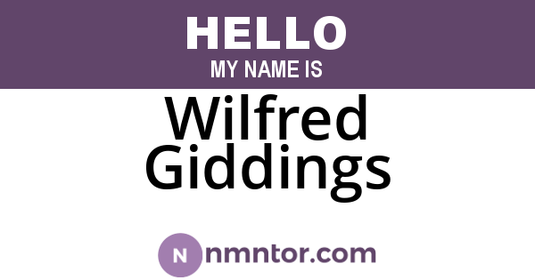 Wilfred Giddings
