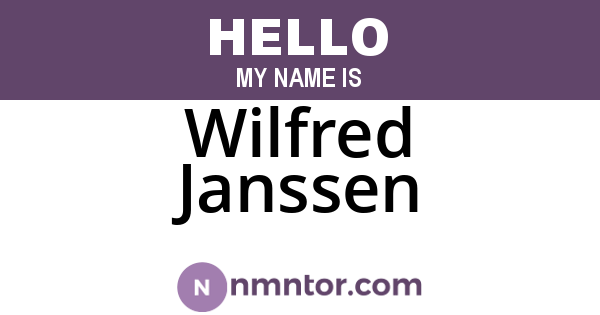 Wilfred Janssen
