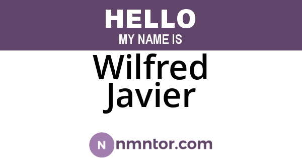 Wilfred Javier