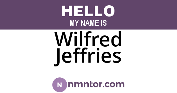 Wilfred Jeffries