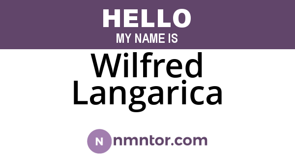 Wilfred Langarica