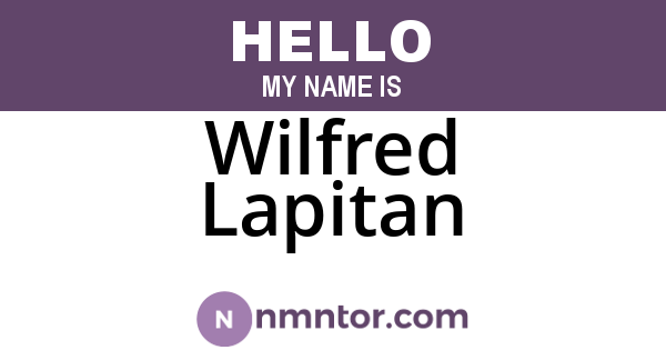 Wilfred Lapitan