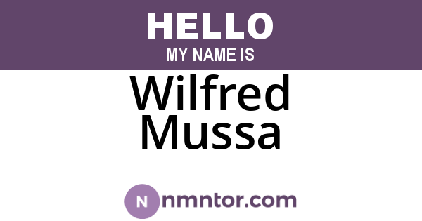 Wilfred Mussa