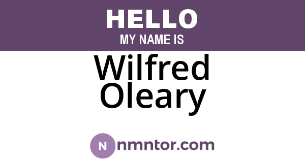 Wilfred Oleary