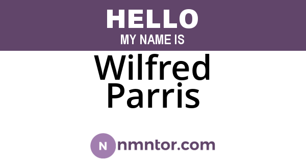 Wilfred Parris