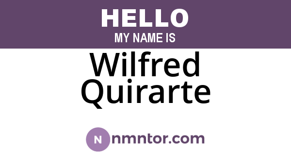 Wilfred Quirarte