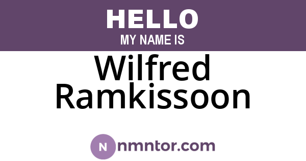 Wilfred Ramkissoon
