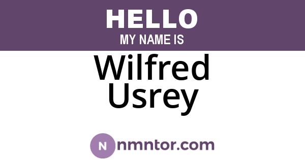 Wilfred Usrey