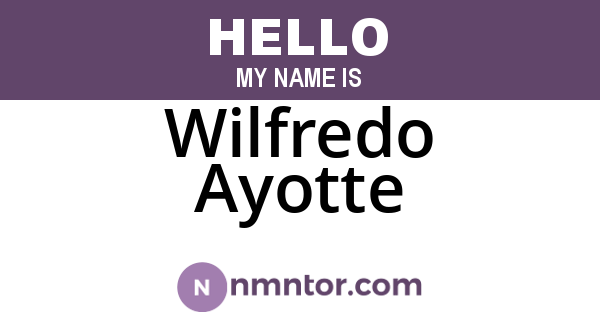 Wilfredo Ayotte