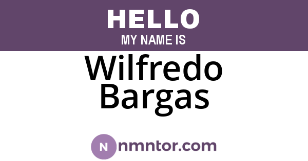 Wilfredo Bargas
