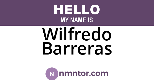 Wilfredo Barreras