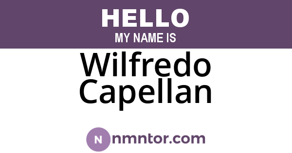 Wilfredo Capellan