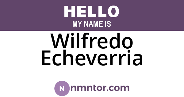 Wilfredo Echeverria