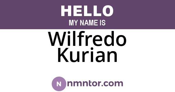 Wilfredo Kurian