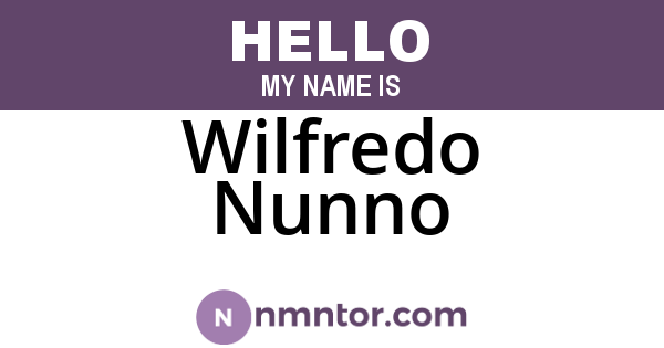 Wilfredo Nunno