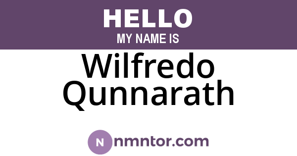 Wilfredo Qunnarath