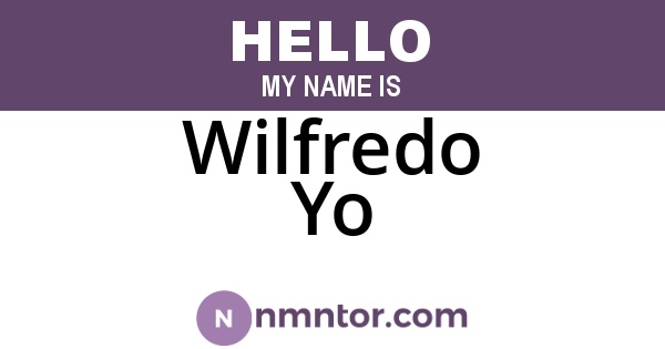 Wilfredo Yo