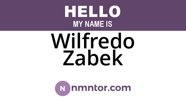 Wilfredo Zabek