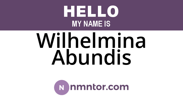 Wilhelmina Abundis