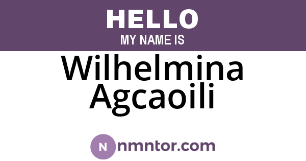 Wilhelmina Agcaoili