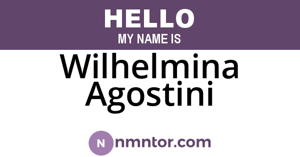 Wilhelmina Agostini