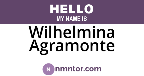 Wilhelmina Agramonte