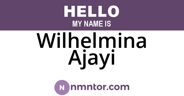 Wilhelmina Ajayi