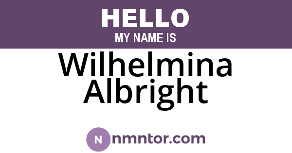 Wilhelmina Albright