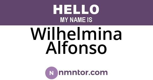Wilhelmina Alfonso