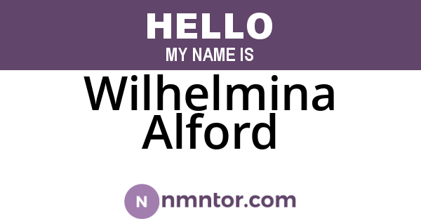 Wilhelmina Alford