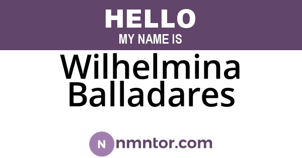 Wilhelmina Balladares